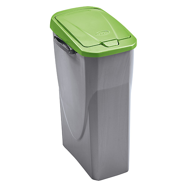 Couvercle gris clair de poubelle tri sélectif 40L (vendu uniquement avec le  conteneur)